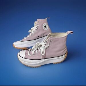 Converse Women's Run Star Hike Hi Sneaker Size 10 Pink White Platform Shoe